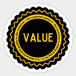 Customer Value Sticker